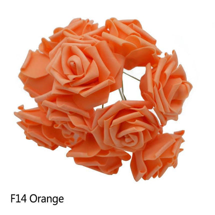 Chic 25-Piece Gray Foam Rose Arrangement - Lifelike and Effortless Decor - Très Elite