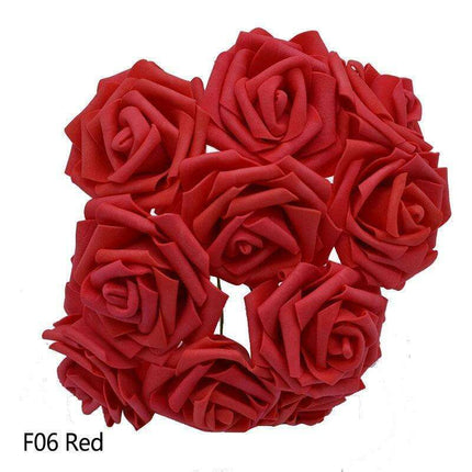 Chic 25-Piece Gray Foam Rose Arrangement - Lifelike and Effortless Decor - Très Elite