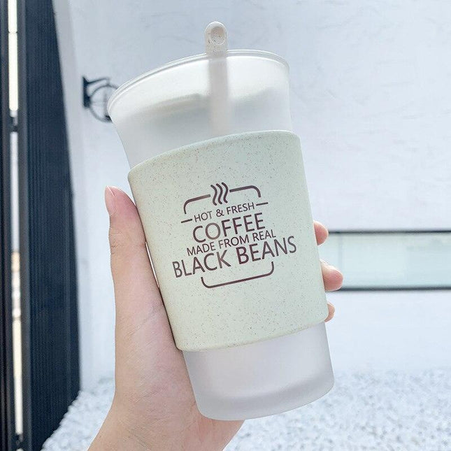 Chic 400ml Korean Glass Water Bottles - Stylish Hydration Essentials for Students