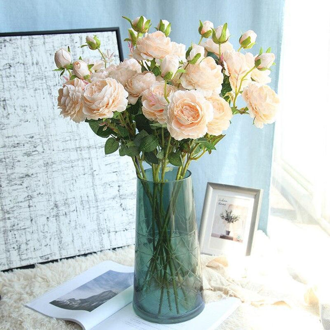 Chic 61CM Faux Peony Stem - Effortless and Timeless Floral Accent for Any Space