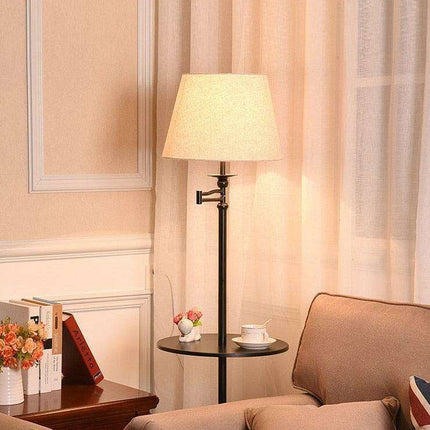 Chic Adjustable Nordic LED Floor Lamp with Fabric Shade and Sturdy Iron Base - Très Elite