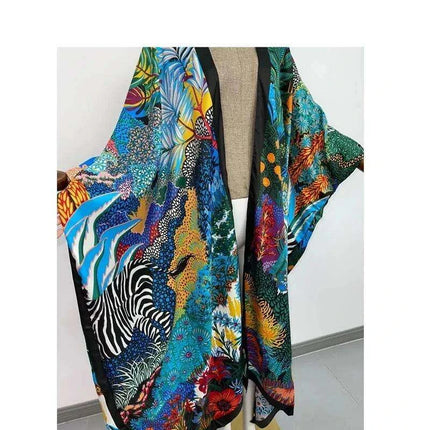 Chic African Rayon Cardigan for Autumn: A Trendy Bohemian Women's Fashion Essential - Très Elite