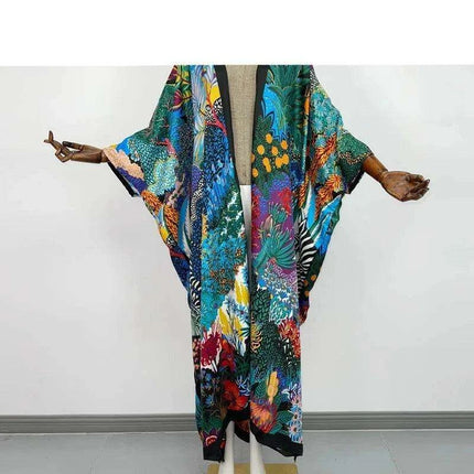 Chic African Rayon Cardigan for Autumn: A Trendy Bohemian Women's Fashion Essential - Très Elite