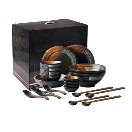 Chic Antique Japanese Ceramic Dining Set - Timeless Tableware Collection..