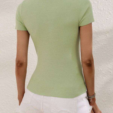 Chic Asymmetrical Shoulder Ribbed Knit Sweater - Très Elite