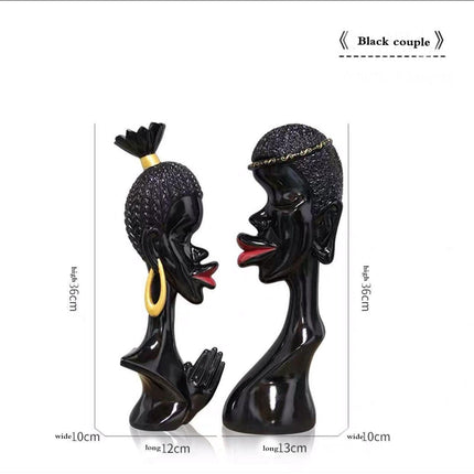 Chic Black Resin Love Sculptures for Elegant Home Decor - Très Elite