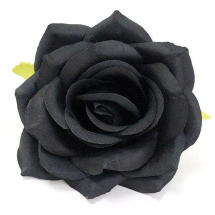 Chic Black Rose Tulip Latex Floral Arrangement - Set of 15 Handcrafted Elegance
