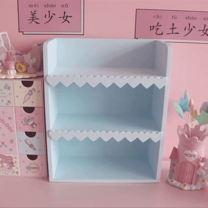 Chic Blush Pink Wooden Desktop Organizer- Très Elite- Très Elite