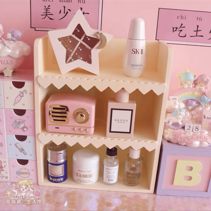 Chic Blush Pink Wooden Desktop Organizer- Très Elite- Très Elite