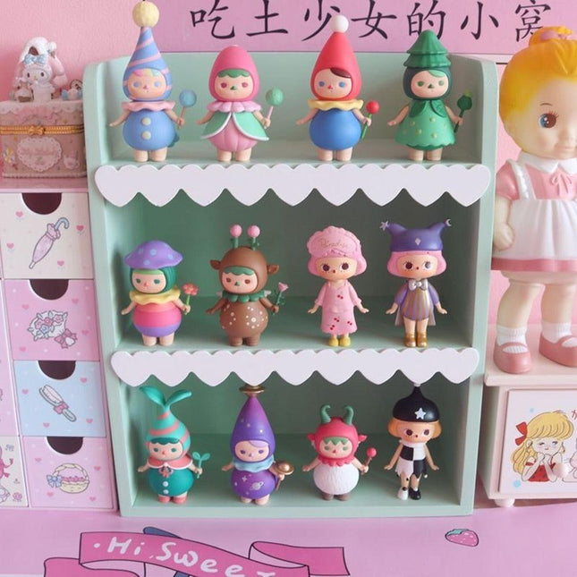 Chic Blush Pink Wooden Desktop Organizer