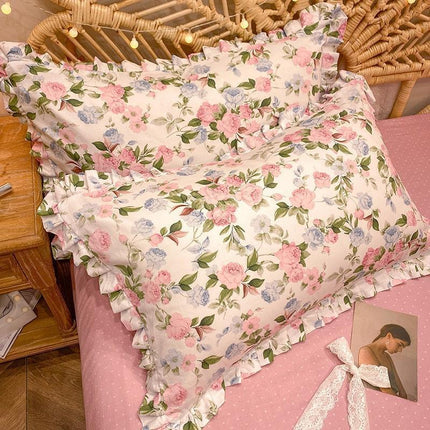 Chic Botanical Cotton Pillowcase Duo for King-Sized Pillows - Très Elite