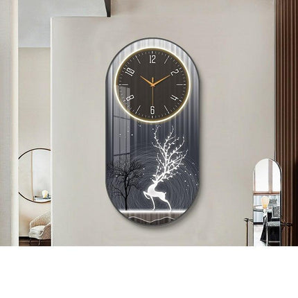 Chic Botanical Elegance - Sophisticated Wall Clock for Home and Dining Spaces