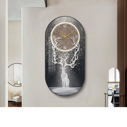 Chic Botanical Elegance - Sophisticated Wall Clock for Home and Dining Spaces