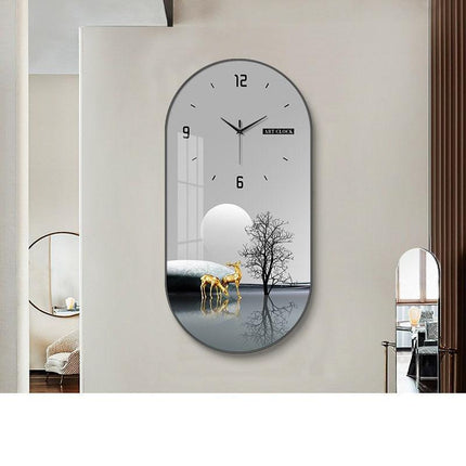 Chic Botanical Elegance - Sophisticated Wall Clock for Home and Dining Spaces