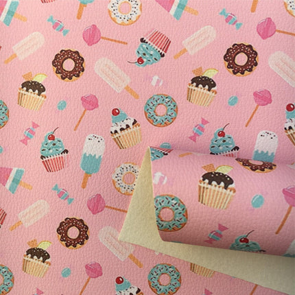 Chic Bow-knot Faux Leather Fabric in Elegant Apple Lychee for Creative Crafts - Très Elite