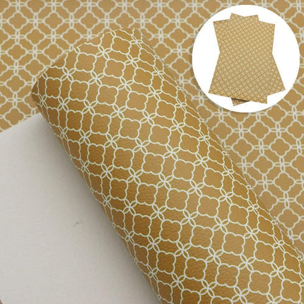 Chic Bow-knot Faux Leather Fabric in Elegant Apple Lychee for Creative Crafts - Très Elite