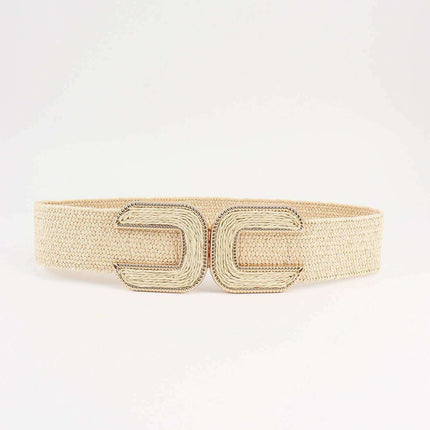 Chic Braided Waist Belt with Textured Design