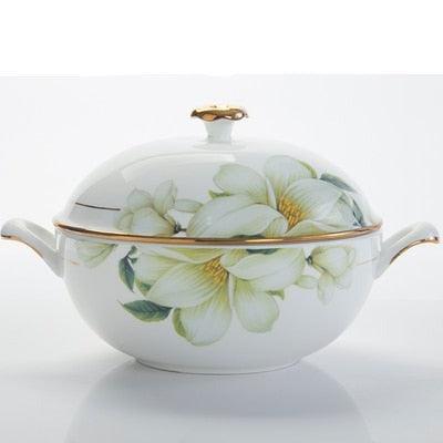 Chic Ceramic Soup Pot and Spoon Set for Elevated Dining Experiences - Très Elite