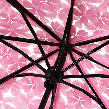 Chic Cherry Blossom UV-Proof Sunshade with Extended Grip Handle - Très Elite