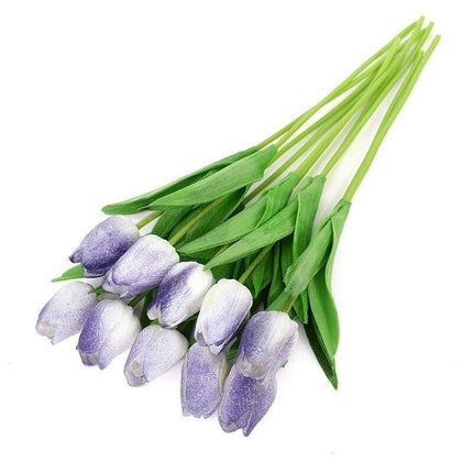 Chic Collection of 10 Lifelike Tulip Stems for Refined Home Decor