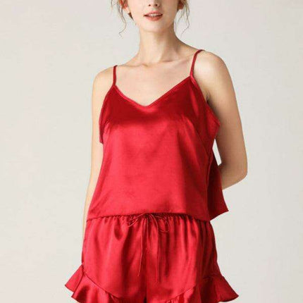 Chic Comfort V-Neck Cami and Shorts Sleepwear Set for Women - Très Elite