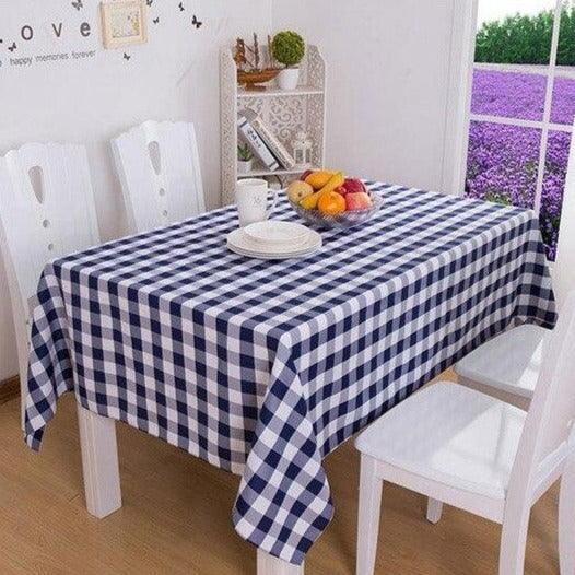 Chic Contemporary Checkered Dining Table Cover