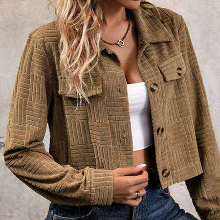 Chic Corduroy Jacket: Cozy Style for Autumn and Winter Fashion - Très Elite