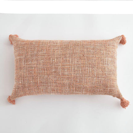 Elegant Cream White Tassel Pillow Cover - Dual Design with Sophisticated Patterns - Très Elite