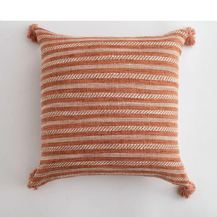 Elegant Cream White Tassel Pillow Cover - Dual Design with Sophisticated Patterns - Très Elite