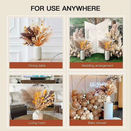 Chic Dried Pampas Grass and Bunny Tail Floral Arrangement - Très Elite