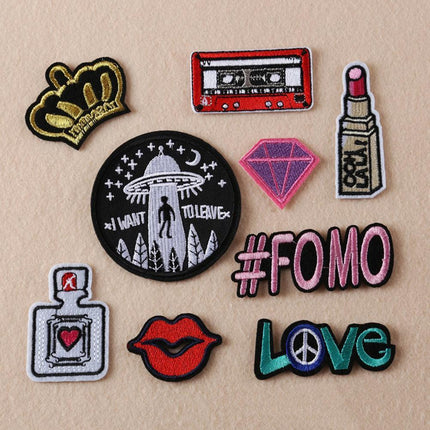 Chic Embroidered Patch Set: Elevate Your Style Game - Très Elite