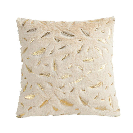 Chic Feather Motif Throw Pillow Cover for Stylish Home and Office Decor