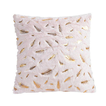 Chic Feather Motif Throw Pillow Cover for Stylish Home and Office Decor