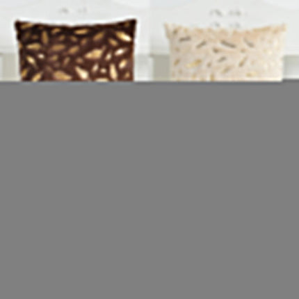Chic Feather Motif Throw Pillow Cover for Stylish Home and Office Decor