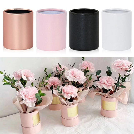 Chic Floral Presentation Set: Mini Round Rose Box Collection for Celebrations - Très Elite