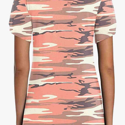 Chic Floral V-Neck Top with Delightful Petal Sleeves