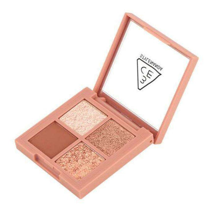 Chic Fusion Mini Eyeshadow Palette: Enchanting Pink & Brown Shades.