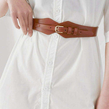 Chic Geometric Buckle Waist Belt for Fashion-Forward Looks - Très Elite