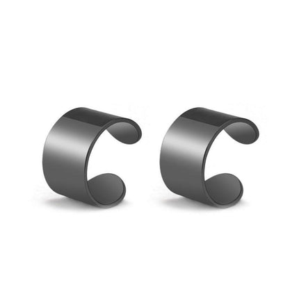Chic Golden Stainless Steel Clip-On Ear Cuffs - Stylish Accessory for Everyone - Très Elite