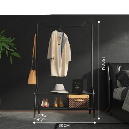 Chic Golden Steel Pipe Garment Drying Rack for Stylish Home Organization