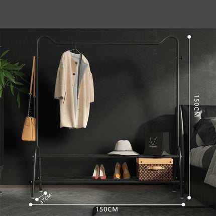 Chic Golden Steel Pipe Garment Drying Rack for Stylish Home Organization