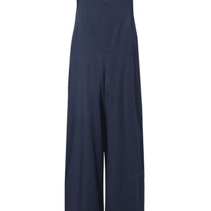 Chic High-Waisted Jumpsuit with Trendy Button Suspenders for Women - Très Elite