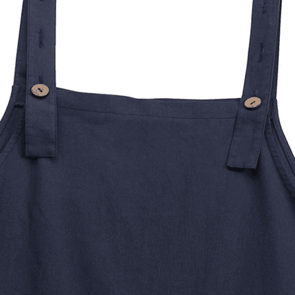 Chic High-Waisted Jumpsuit with Trendy Button Suspenders for Women - Très Elite