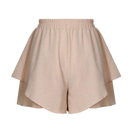 Chic High-Waisted Layered Women's Fashion Shorts for Effortless Elegance