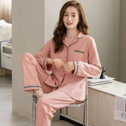 Chic Korean Style Cotton Lounge Set for Ultimate Comfort - Unisex Relaxation Wear - Très Elite