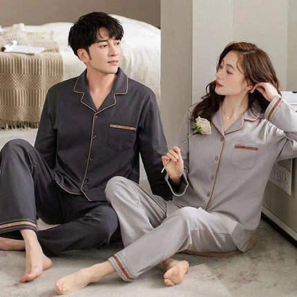 Chic Korean Style Cotton Lounge Set for Ultimate Comfort - Unisex Relaxation Wear - Très Elite