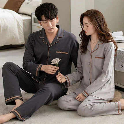 Chic Korean Style Cotton Lounge Set for Ultimate Comfort - Unisex Relaxation Wear - Très Elite