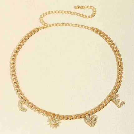 Chic LOVE Alloy Belt: A Must-Have Accessory for Trendsetters