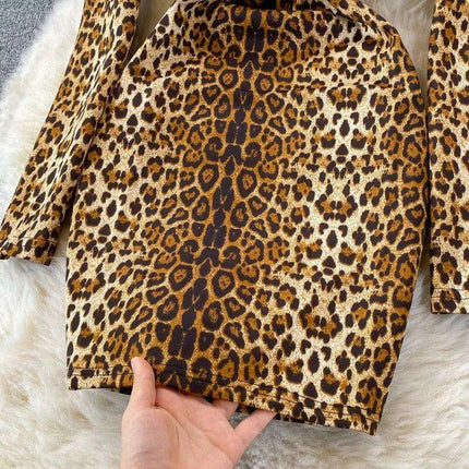 Chic Leopard Print Bodycon Dress - Autumn 2022 Luxe Essential - Très Elite