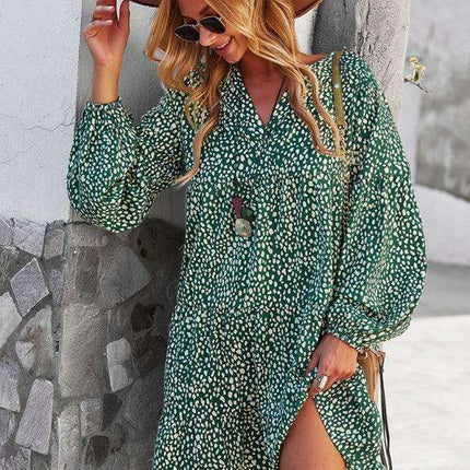 Chic Leopard Print Long Sleeve Dress - Perfect for Every Occasion - Très Elite